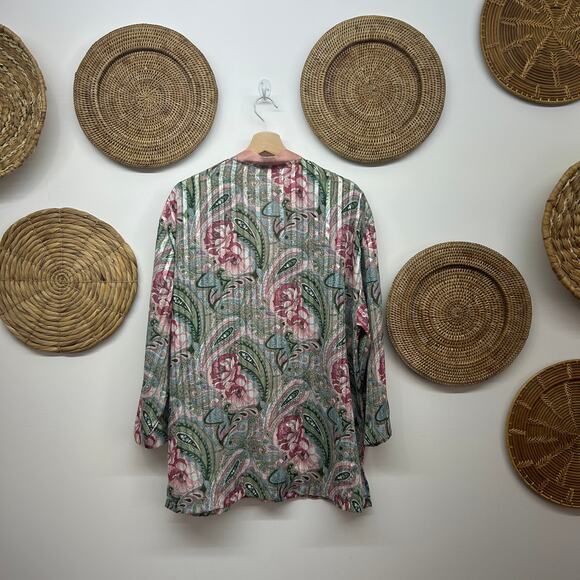 Vintage Victoria's Secret Gold Label Floral Button Night Shirt Loungewear Medium - Picture 3 of 7